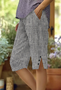 Pantalons Géométrique Décontracté Été Naturel Micro-élasticité Coupe Régulière Plage Shorts Trapèze Cinquième pantalon pour Femmes