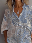 Chemises Décontracté Motif Cachemire Printemps / Automne Polyester Imprimé Manches Longues Droit Régulier Col de Chemise pour Femmes