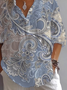 Chemises Décontracté Motif Cachemire Printemps / Automne Polyester Imprimé Manches Longues Droit Régulier Col de Chemise pour Femmes