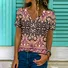 T-shirts Femmes Décontracté Floral Été Micro-élasticité Quotidien Coupe Régulière Régulier Trapèze Régulier
