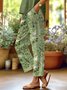 Pantalons Femmes Décontracté Floral Printemps / Automne Naturel Micro-élasticité Quotidien Coupe Régulière Long Régulier