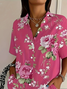 Chemises Femmes Décontracté Floral Été Polyester Imprimé Quotidien Ample Régulier Régulier