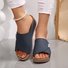 Sandales Femme Décontracté Plain Été Zip Quotidien Cuir Cuir Talon Bas Toit ouvert