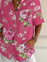 Chemises Femmes Décontracté Floral Été Polyester Imprimé Quotidien Ample Régulier Régulier