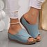 Sandales Femme Décontracté Plain Été Zip Quotidien Cuir Cuir Talon Bas Toit ouvert