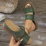 Sandales Femme Décontracté Plain Été Cuir Cuir à Talon Plat Toit ouvert Sandales Antidérapantes polypropylène