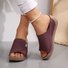 Sandales Femme Décontracté Plain Été Zip Quotidien Cuir Cuir Talon Bas Toit ouvert