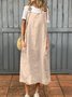 Femmes Plain Corail à Bretelles Confortable Robe Maxi Décontracté