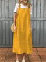 Femmes Plain Corail à Bretelles Confortable Robe Maxi Décontracté