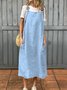 Femmes Plain Corail à Bretelles Confortable Robe Maxi Décontracté