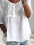 Chemises Décontracté Floral Été Polyester Imprimé Coupe Régulière Demi Manche Régulier Régulier pour Femmes