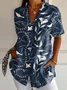 Chemises Décontracté Floral Été Micro-élasticité Quotidien Ample Manches Courtes Régulier Col de Chemise pour Femmes
