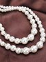 Collier Femmes Urbain Plain Toutes Les Saisons Roulotté Vacances chaîne en métal Collier