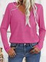Blouses Femmes Décontracté Plain Printemps / Automne Coton Col V Quotidien Meilleure vente Manches Longues Droit