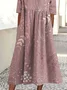 Femmes Floral Comme Image Col Rond Confortable Robe Maxi Décontracté