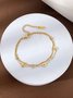 Bracelets Femmes Urbain Floral Toutes Les Saisons Forage à chaud Faire la navette Métal multicouche Bracelet