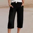 Pantalons Femmes Décontracté Plain Été Naturel Quotidien Coupe Régulière Corsaire Plage Shorts Régulier