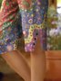Pantalons Décontracté Ethnique Été Coton Micro-élasticité Coupe Régulière Plage Shorts Régulier Cinquième pantalon pour Femmes