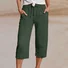 Pantalons Femmes Décontracté Plain Été Naturel Quotidien Coupe Régulière Corsaire Plage Shorts Régulier