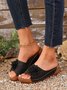 Mocassins Décontracté Plain Toutes Les Saisons Gaufrage Faire la navette Talon de Bloc PU à Enfiler Retour Chaussures vides pour Femmes