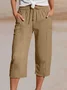 Pantalons Femmes Décontracté Plain Été Naturel Quotidien Coupe Régulière Corsaire Plage Shorts Régulier