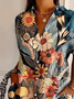 Chemises Décontracté Floral Été Polyester Imprimé Micro-élasticité Quotidien Manches Courtes Régulier pour Femmes