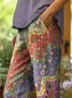Pantalons Décontracté Ethnique Été Coton Micro-élasticité Coupe Régulière Plage Shorts Régulier Cinquième pantalon pour Femmes