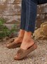 Mocassins Décontracté Plain Toutes Les Saisons Gaufrage Faire la navette Talon de Bloc PU à Enfiler Retour Chaussures vides pour Femmes
