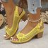 Sandales Décontracté Plain Été Quotidien Cuir Talon de Bloc Toit ouvert Sandales Antidérapantes Boucle Réglable pour Femmes