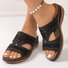 Sandales Femme Décontracté Plain Été Cuir Talon Bas à Bout Ouvert Cuir synthétique Sandales Antidérapantes Caoutchouc