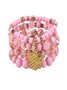 Bracelets Bloc de Couleur Sexy Toutes Les Saisons Joint Fendu Rendez-Vous Métal multicouche Bracelet pour Femmes