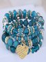 Bracelets Bloc de Couleur Sexy Toutes Les Saisons Joint Fendu Rendez-Vous Métal multicouche Bracelet pour Femmes