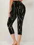 Pantalons Pois Polka Décontracté Été Imprimé Viscose Micro-élasticité Taille Élastique Corsaire Legging pour Femmes