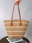 Sacs à Bandoulière Rayé Boho Toutes Les Saisons Zip Quotidien Paille Paille pour Femmes