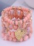 Bracelets Bloc de Couleur Sexy Toutes Les Saisons Joint Fendu Rendez-Vous Métal multicouche Bracelet pour Femmes