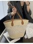 Sacs à Bandoulière Rayé Boho Toutes Les Saisons Zip Quotidien Paille Paille pour Femmes