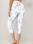 Pantalons Femmes Décontracté Floral Été Viscose Aucune élasticité Quotidien Coupe Régulière Corsaire Legging