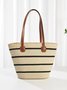 Sacs à Bandoulière Rayé Boho Toutes Les Saisons Zip Quotidien Paille Paille pour Femmes