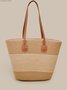 Sacs à Bandoulière Rayé Boho Toutes Les Saisons Zip Quotidien Paille Paille pour Femmes