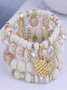 Bracelets Bloc de Couleur Sexy Toutes Les Saisons Joint Fendu Rendez-Vous Métal multicouche Bracelet pour Femmes