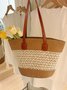Sacs à Bandoulière Rayé Boho Toutes Les Saisons Zip Quotidien Paille Paille pour Femmes