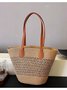 Sacs à Bandoulière Rayé Boho Toutes Les Saisons Zip Quotidien Paille Paille pour Femmes