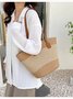 Sacs à Bandoulière Rayé Boho Toutes Les Saisons Zip Quotidien Paille Paille pour Femmes