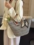 Sacs à Bandoulière Rayé Boho Toutes Les Saisons Zip Quotidien Paille Paille pour Femmes