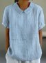 T-shirts Géométrique Urbain Été Imprimé Col Montant Micro-élasticité Domestique Régulier Droit pour Femmes