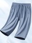 Shorts Simple Plain Été Naturel à Haute Élasticité Absorber l'Humidité et Évacuer la Sueur Sportif & Intérieur Coupe Régulière Corsaire pour Femmes