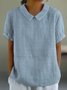 T-shirts Géométrique Urbain Été Imprimé Col Montant Micro-élasticité Domestique Régulier Droit pour Femmes