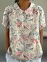 T-shirts Géométrique Urbain Été Imprimé Col Montant Micro-élasticité Domestique Régulier Droit pour Femmes
