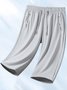 Shorts Simple Plain Été Naturel à Haute Élasticité Absorber l'Humidité et Évacuer la Sueur Sportif & Intérieur Coupe Régulière Corsaire pour Femmes