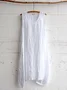 Femmes Plain Blanc Col Rond Confortable Mini Robe Décontracté